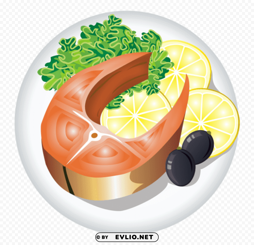 fish dish with lemon PNG photo without watermark