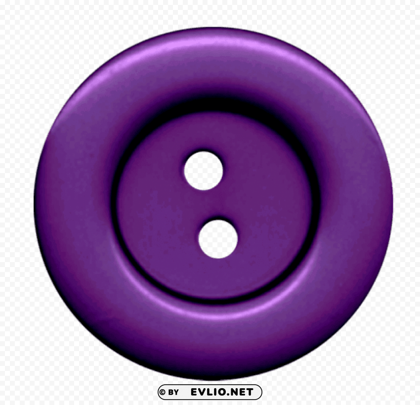 purple cloth button with 2 hole Transparent Background Isolated PNG Illustration