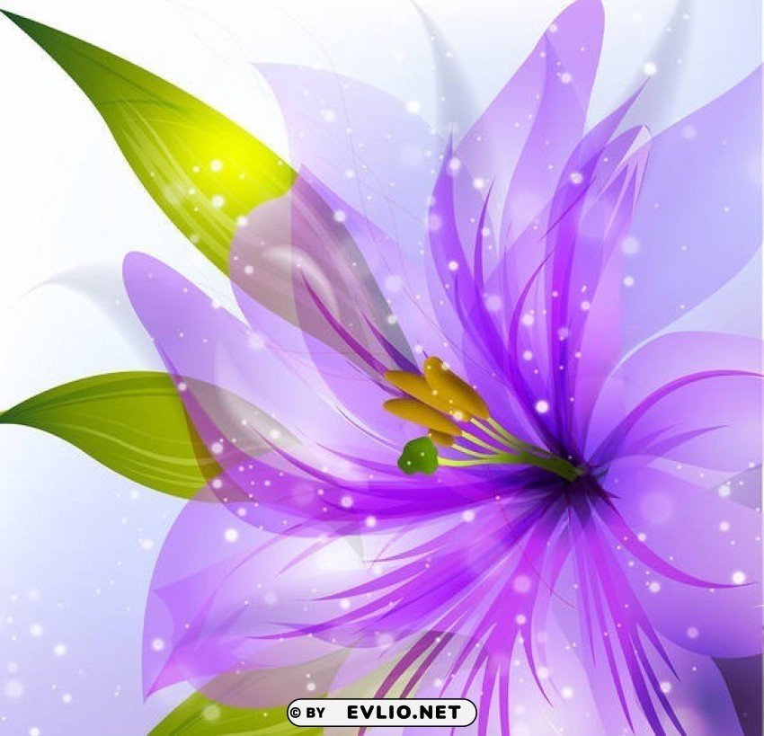 purple flower Clean Background Isolated PNG Icon