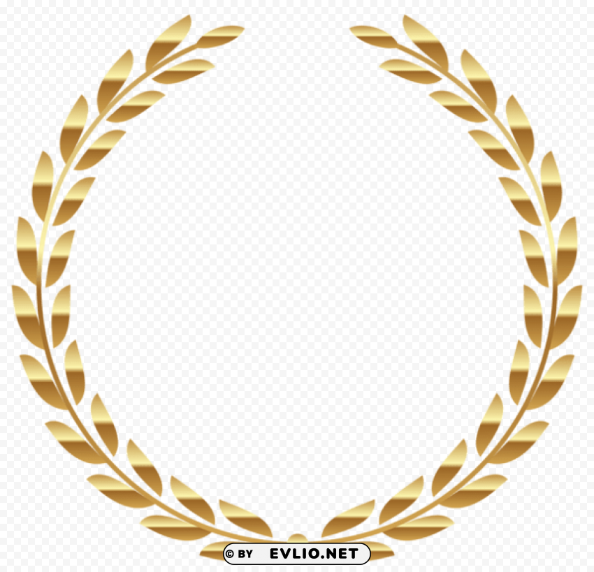 transparent gold wreathpicture PNG file with alpha