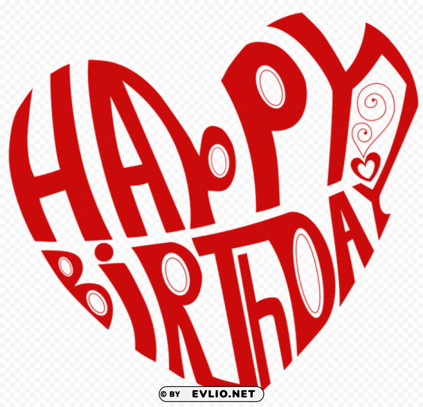 transparent heart happy birthday Clear PNG photos