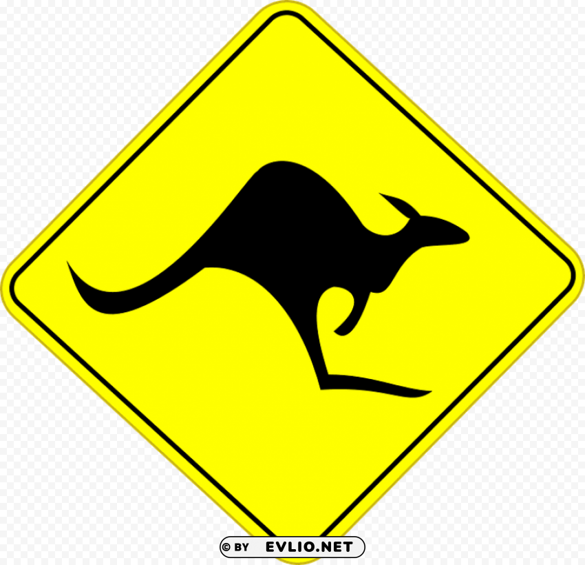 kangaroo road sign australia Free PNG images with transparent background