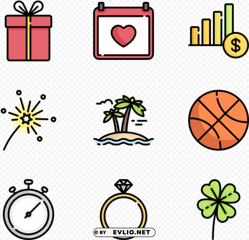 New Years Resolution Isolated Icon With Clear Background PNG