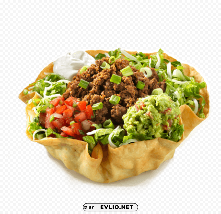 taco salad tortilla bowl PNG transparent graphics comprehensive assortment