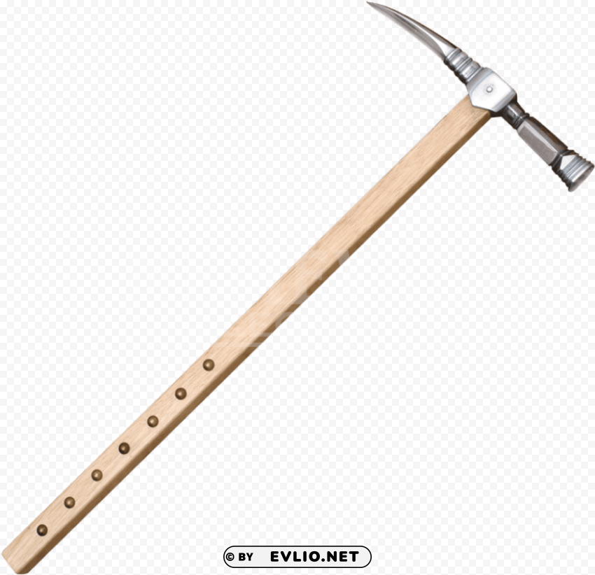 17th century war hammer weapon Isolated PNG Graphic with Transparency