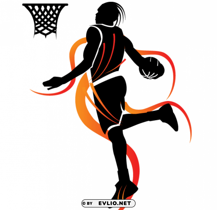 PNG image of basketball dunk Isolated Item on HighQuality PNG with a clear background - Image ID 6deed81e