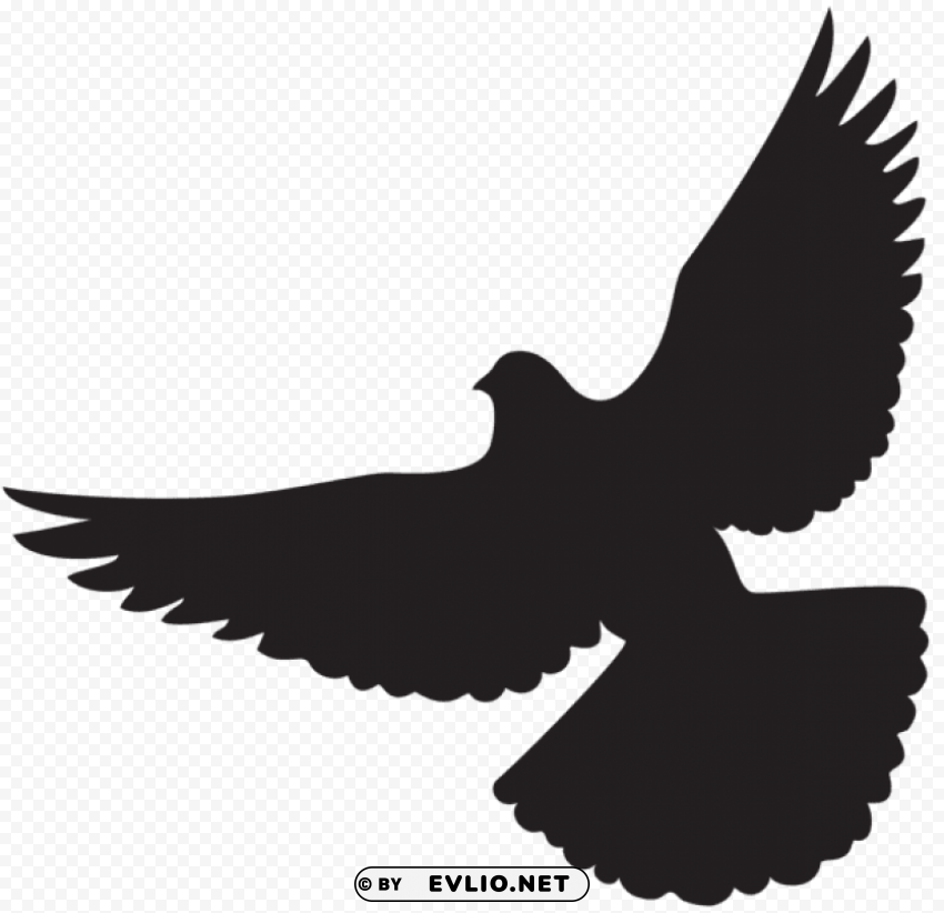 dove silhouette Clean Background Isolated PNG Graphic