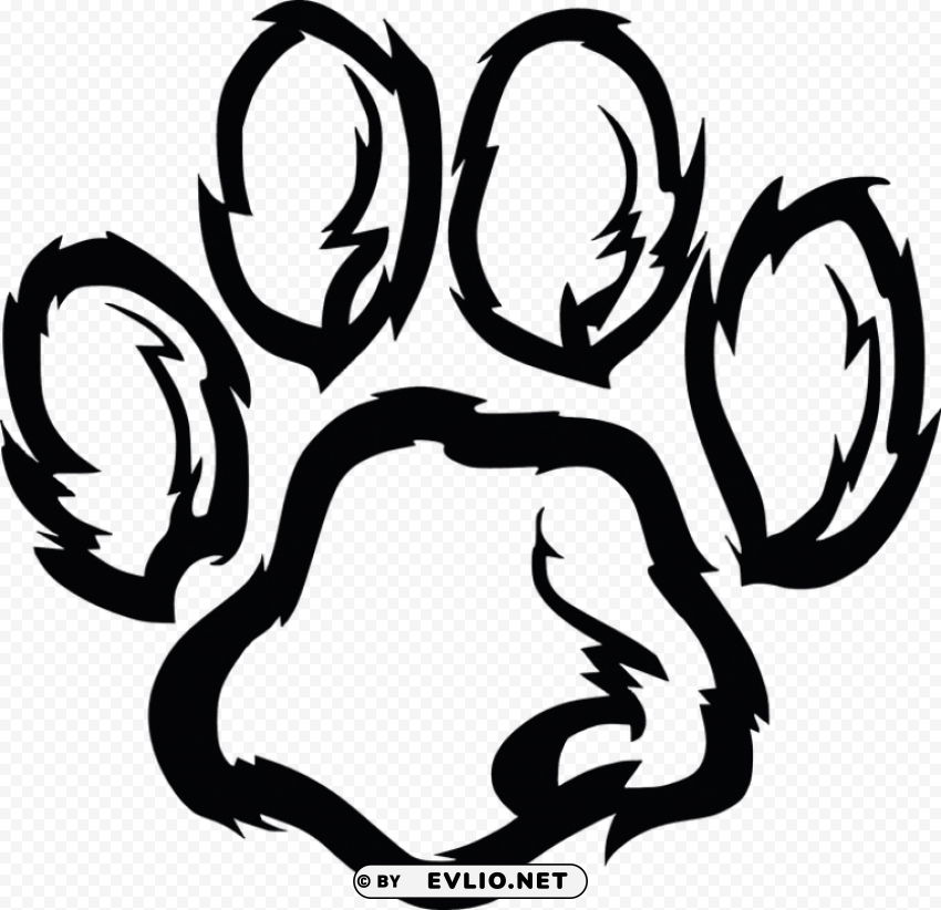 Furry Paw Print Isolated Subject On HighQuality Transparent PNG