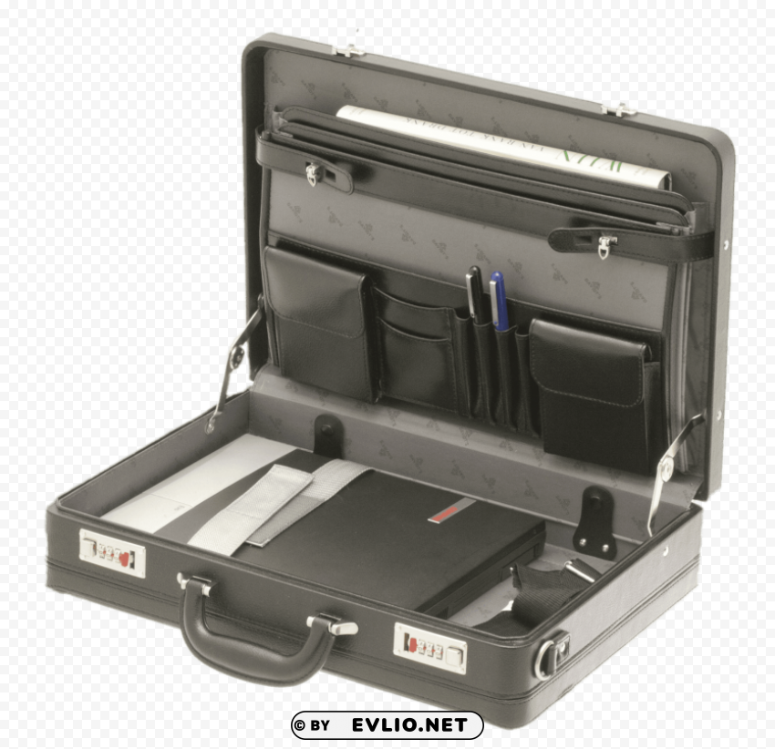 open briefcase Transparent PNG Isolated Object with Detail