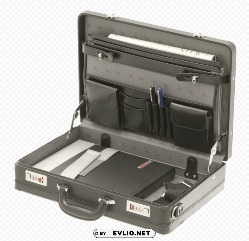 Open Briefcase Transparent PNG Isolated Object With Detail