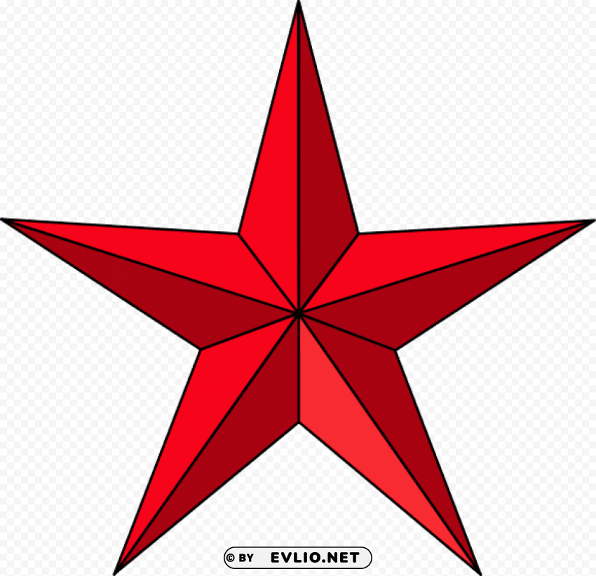 red star Isolated Item with Transparent Background PNG clipart png photo - fca3c21b