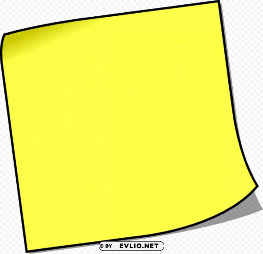 yellow sticky notes PNG artwork with transparency clipart png photo - 2aced56c