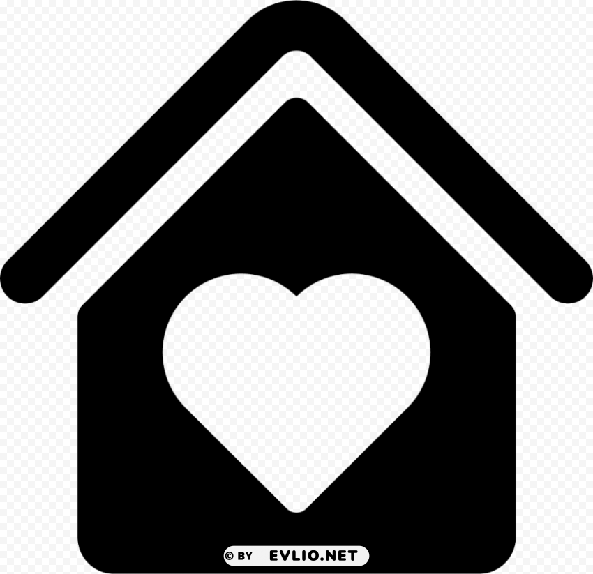 Love House Icon PNG With Isolated Object And Transparency