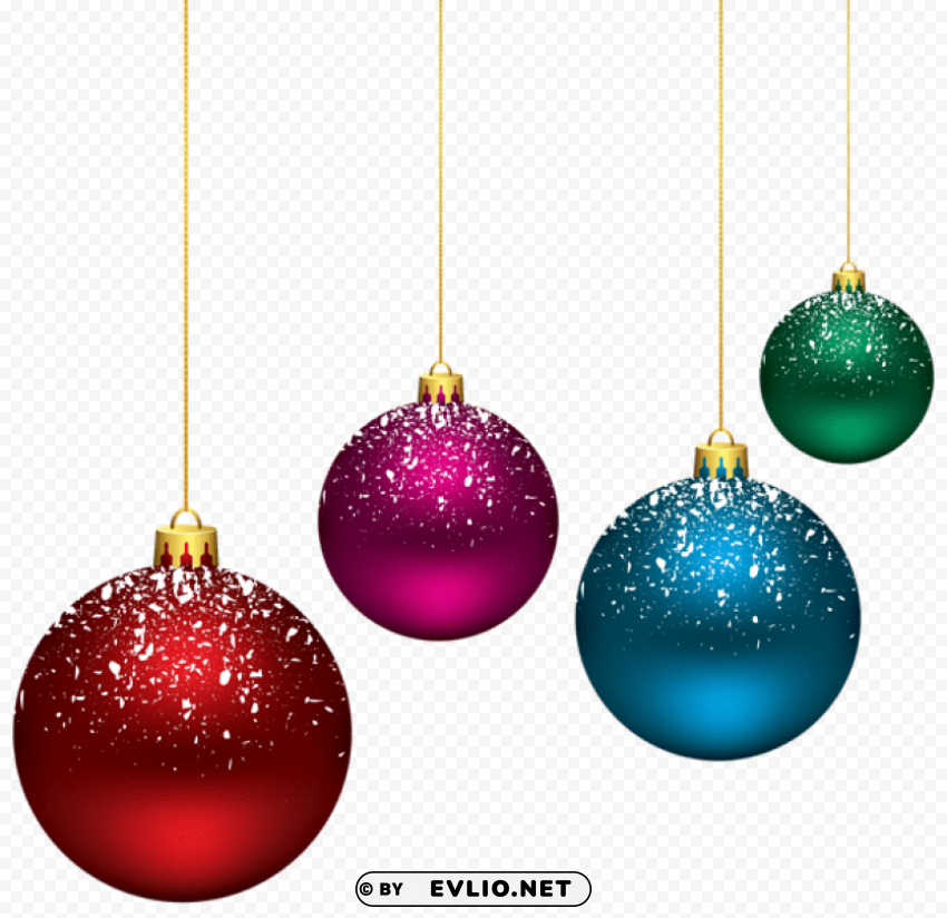 christmas snowy balls clip-art PNG graphics with alpha channel pack