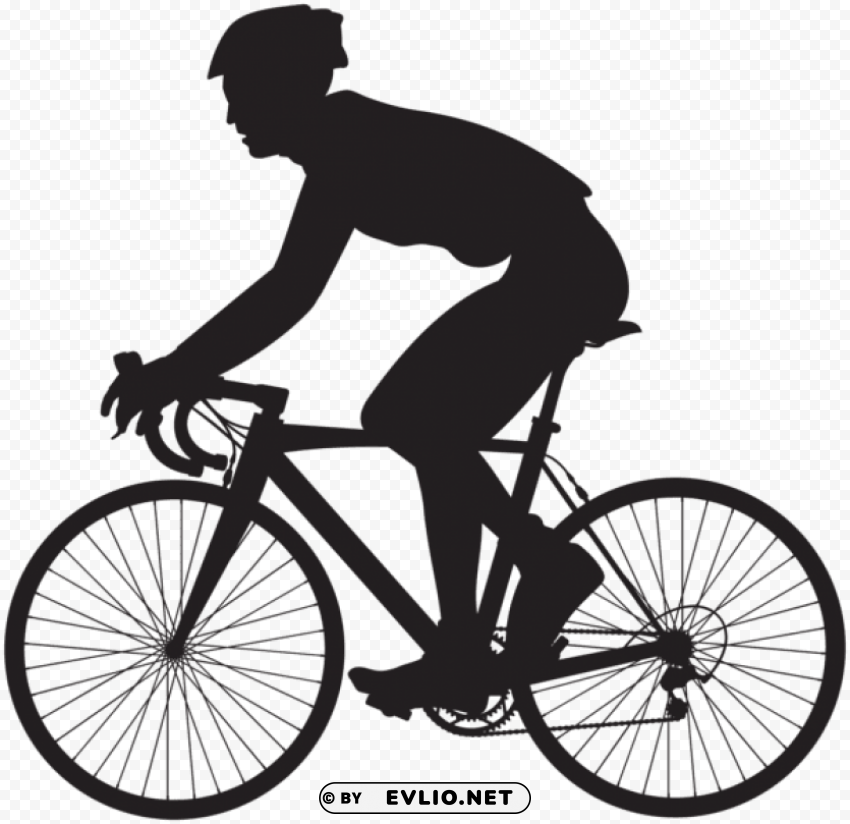 cyclist silhouette Transparent PNG Isolated Object with Detail