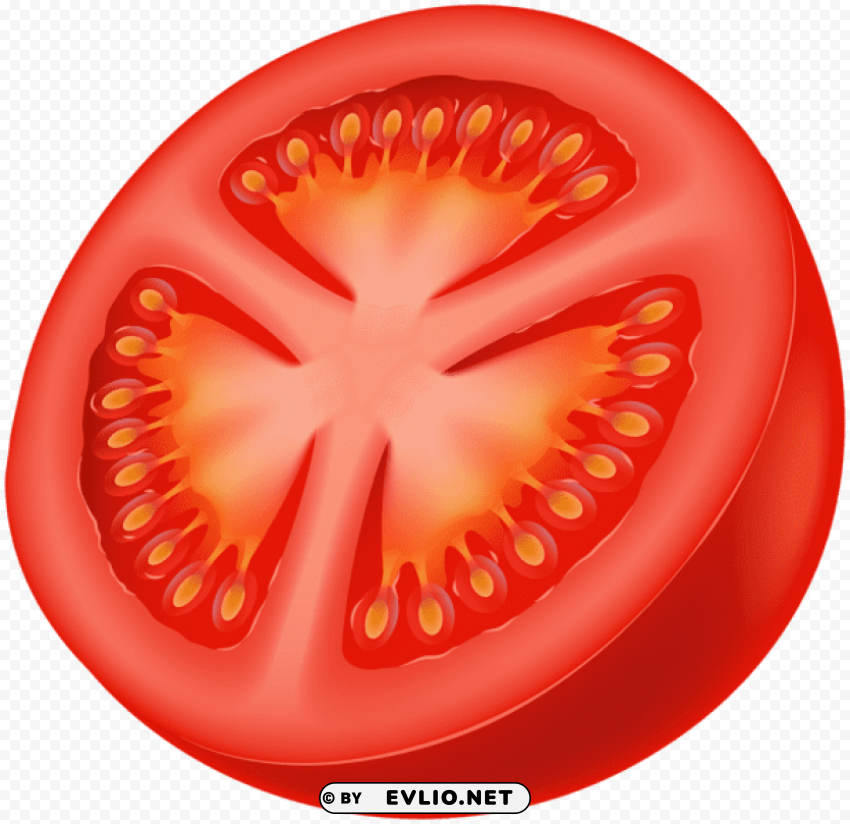 half tomato Transparent PNG Artwork with Isolated Subject
