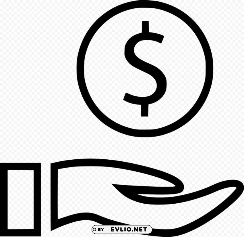 hand with dollar sign Transparent PNG graphics complete archive