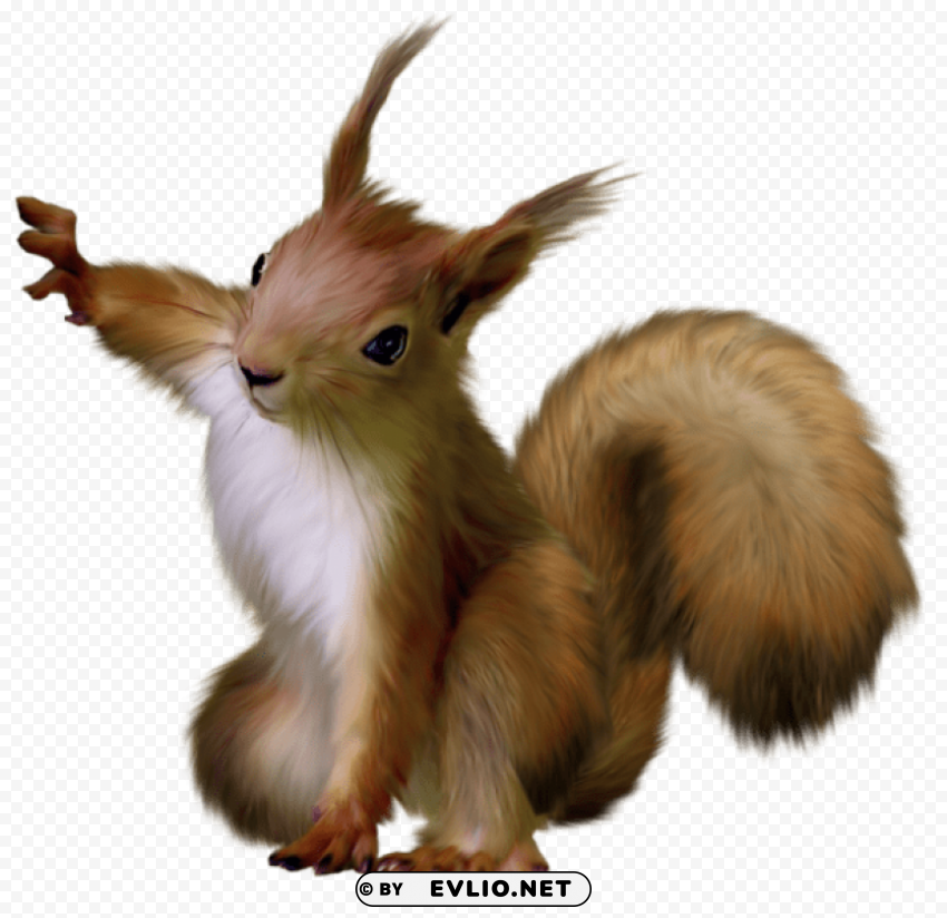 painted squirrel Isolated Graphic on HighQuality PNG
