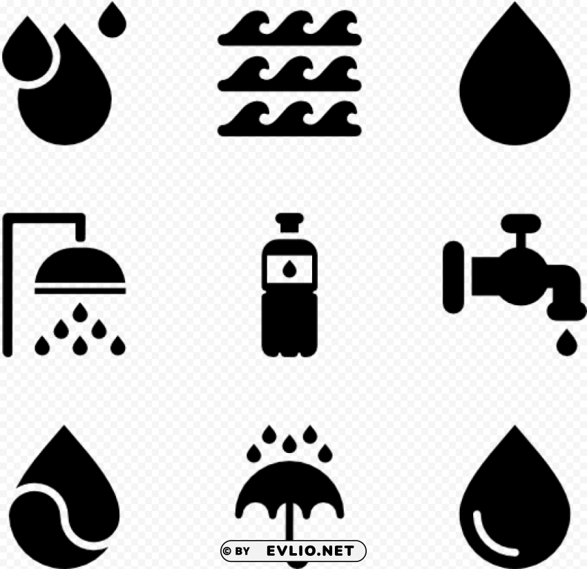 water icons High-quality transparent PNG images comprehensive set PNG transparent with Clear Background ID 536835a4