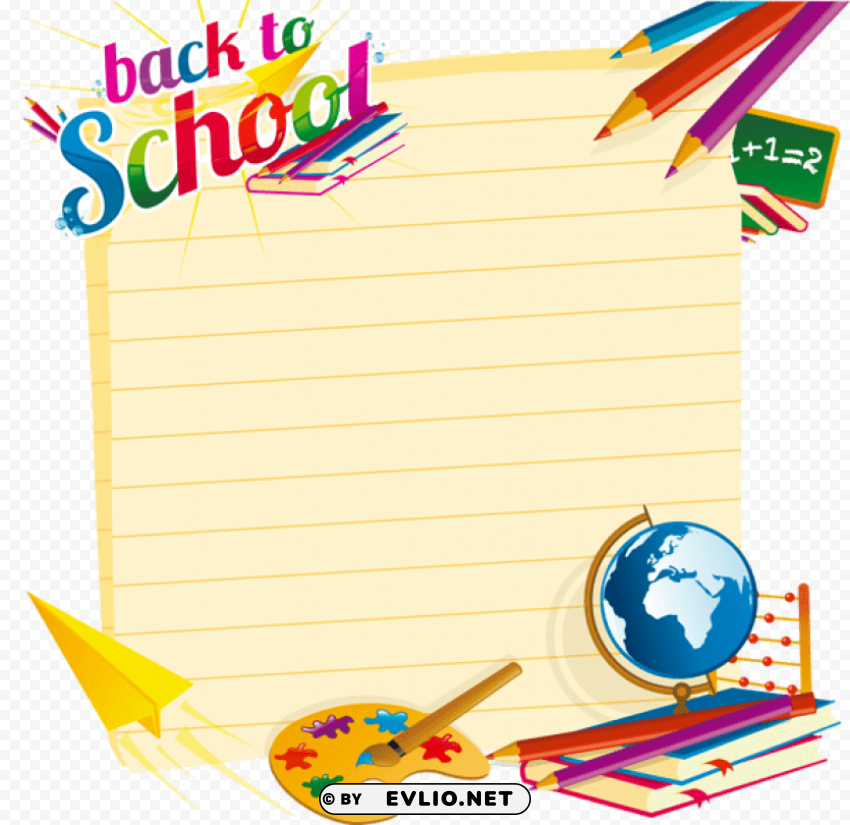 back to school decor PNG free download transparent background