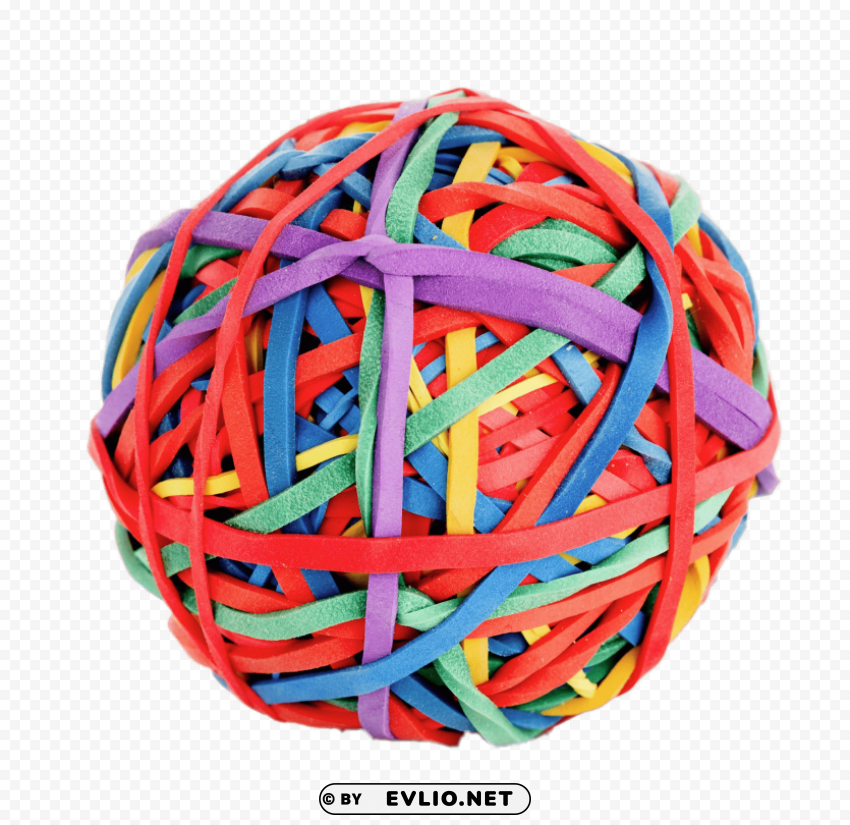 ball of rubber bands PNG with alpha channel for download