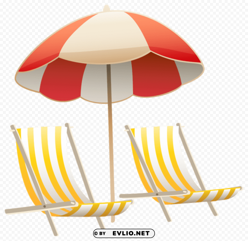 beach umbrella and chairs PNG images with alpha transparency bulk