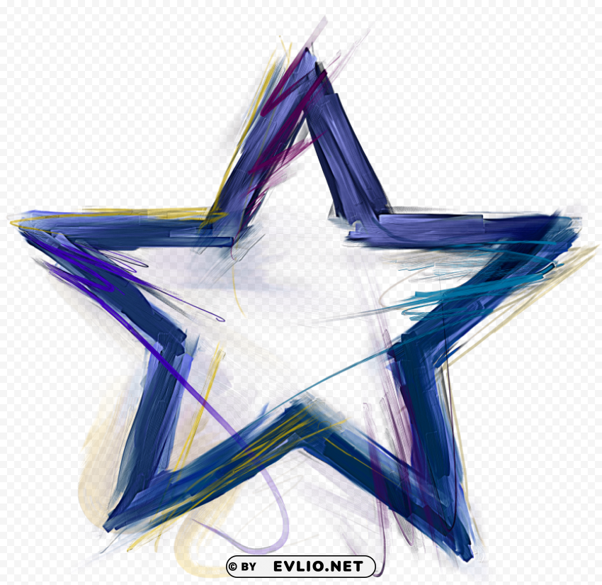 blue star HighResolution PNG Isolated Illustration