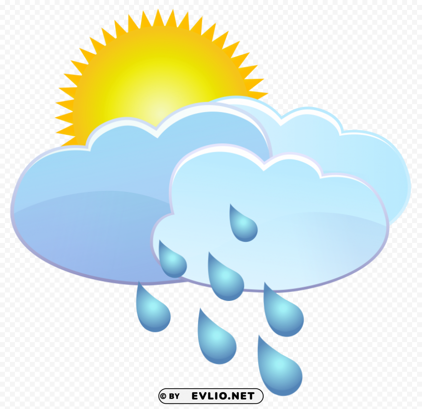 clouds sun and rain drops weather icon Free PNG images with alpha transparency compilation clipart png photo - d21b3a2c