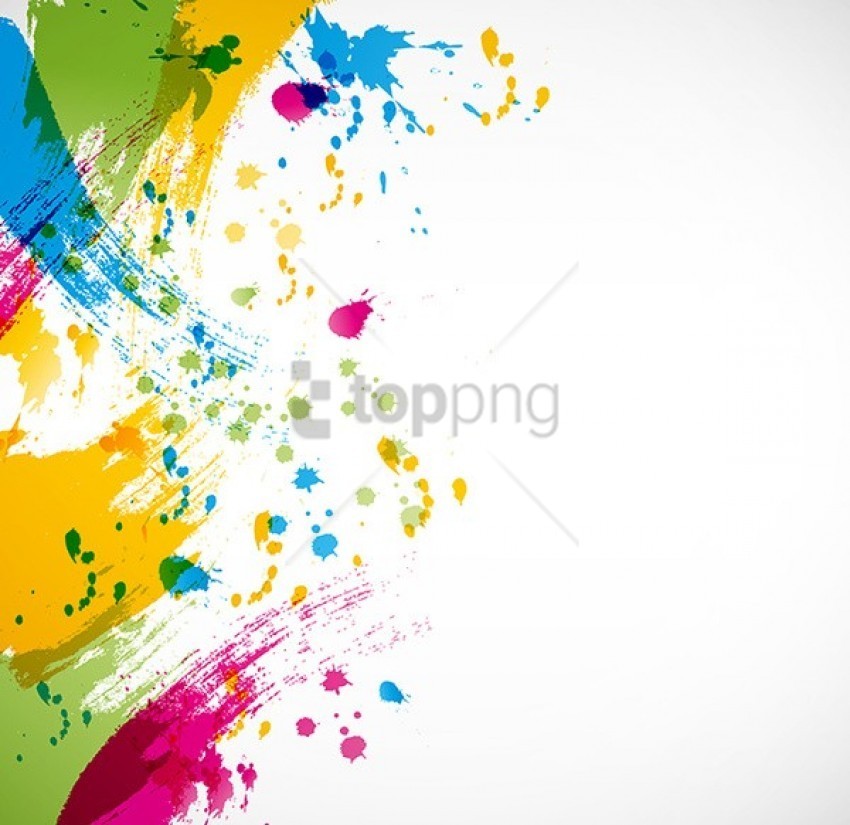 colorful paint splash PNG with alpha channel for download