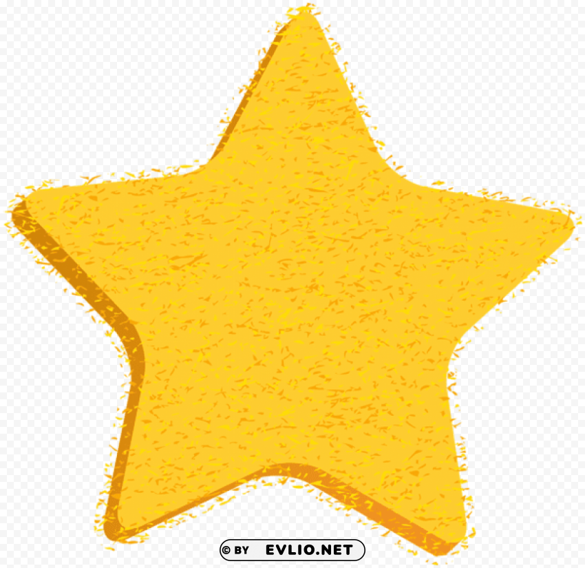 decorative star yellow PNG for digital design