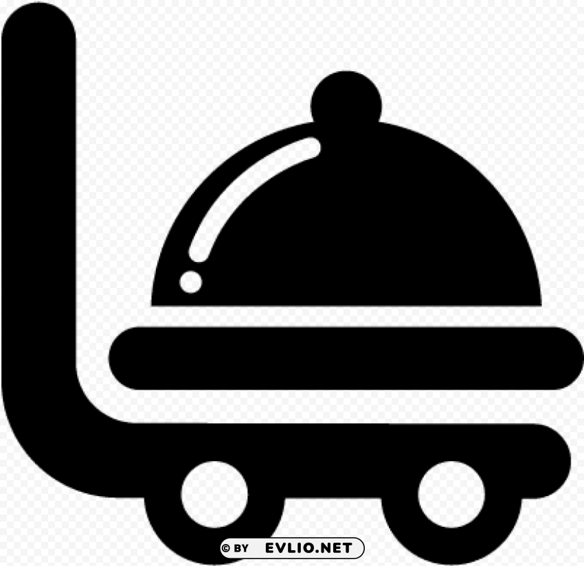 food cart icon Clean Background Isolated PNG Art