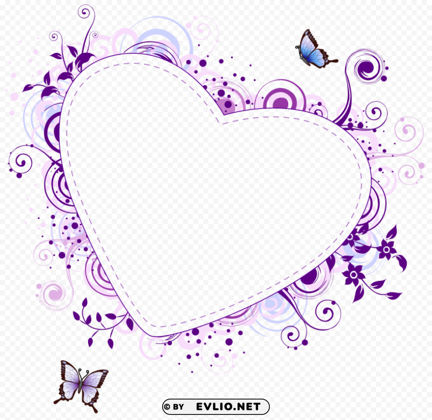 purple border frame PNG Image Isolated with Transparency