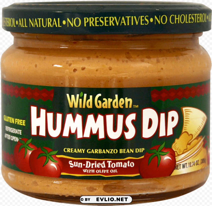 wild garden sundried tomato hummus Clear Background Isolated PNG Graphic