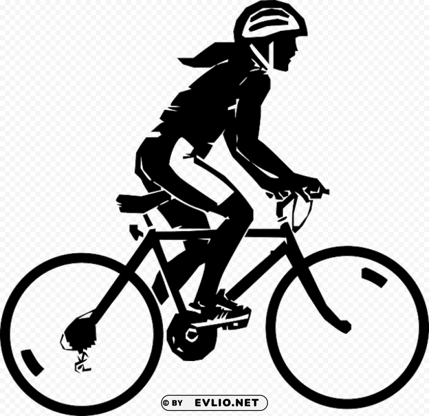 woman on a bike PNG Image Isolated with High Clarity
