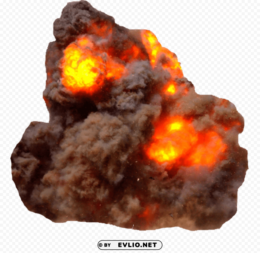 Big Explosion With Fire And Smoke PNG Image with Transparent Background Isolation