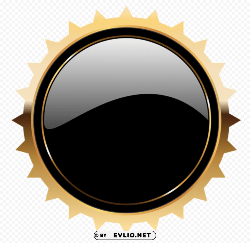 black seal badge template PNG cutout clipart png photo - b65b7533