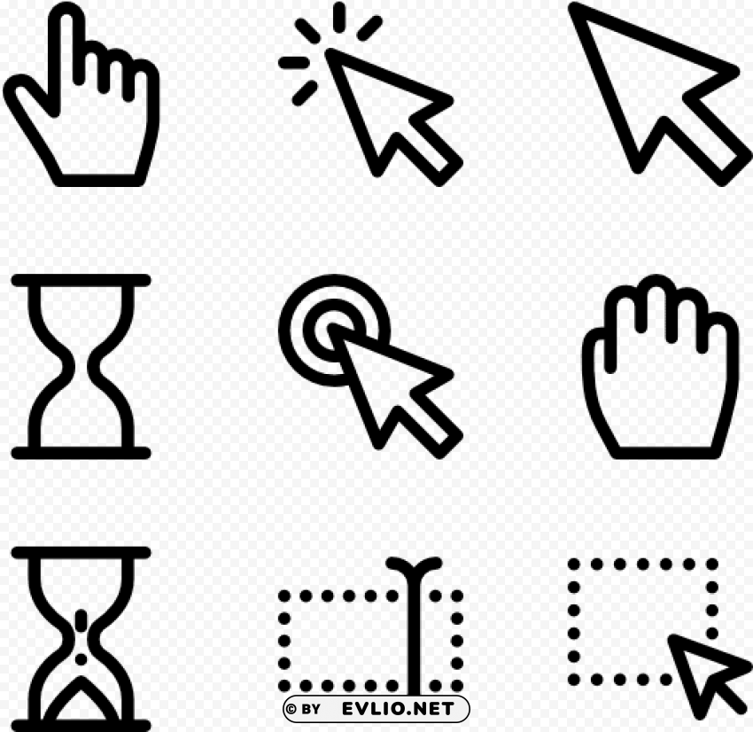 cursor lineal 20 icons - christmas icon vector free Transparent PNG Isolated Artwork