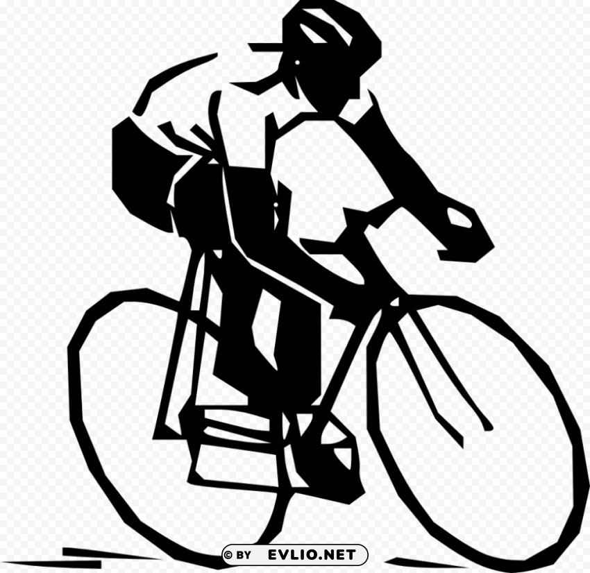 Cycling Isolated Character In Transparent PNG