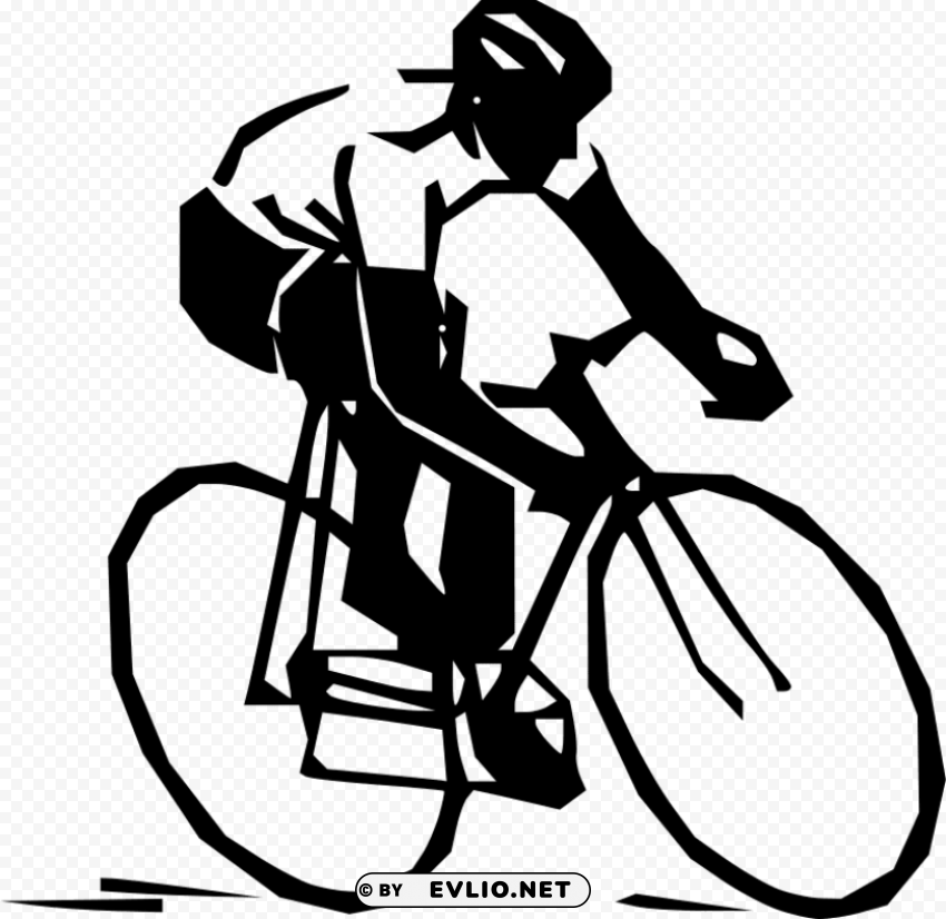cyclist silhouette PNG graphics with clear alpha channel selection