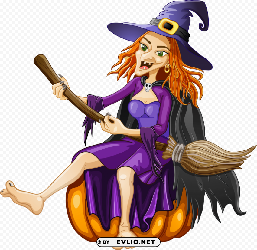 halloween witch with pumpkin HighResolution Transparent PNG Isolated Graphic