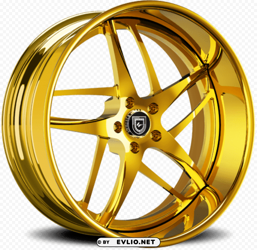 Lexani Rims Gold Clear Background Isolated PNG Icon