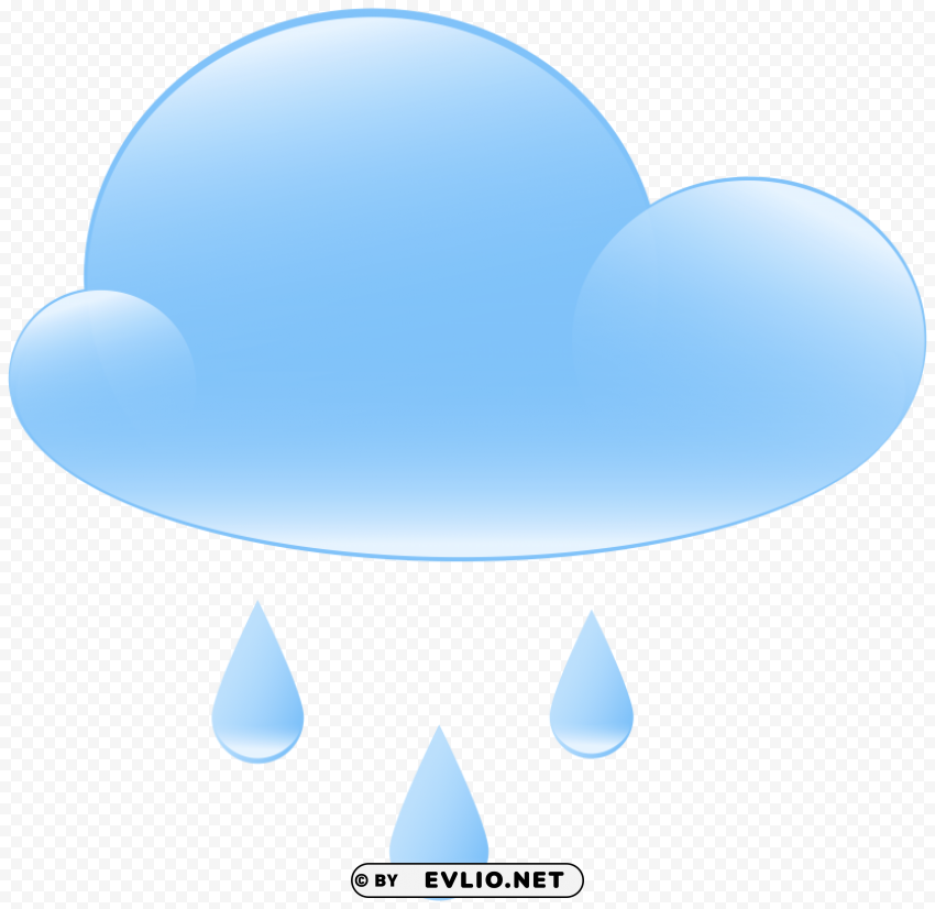 rainy cloud weather icon PNG graphics with transparent backdrop