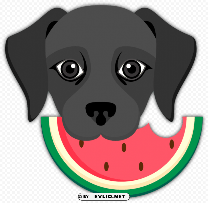 black labrador black dog emoji PNG images with alpha transparency layer