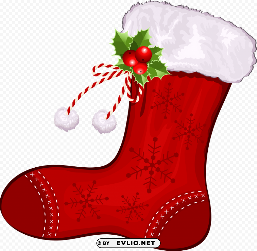 christmas stocking Isolated Item with Transparent Background PNG
