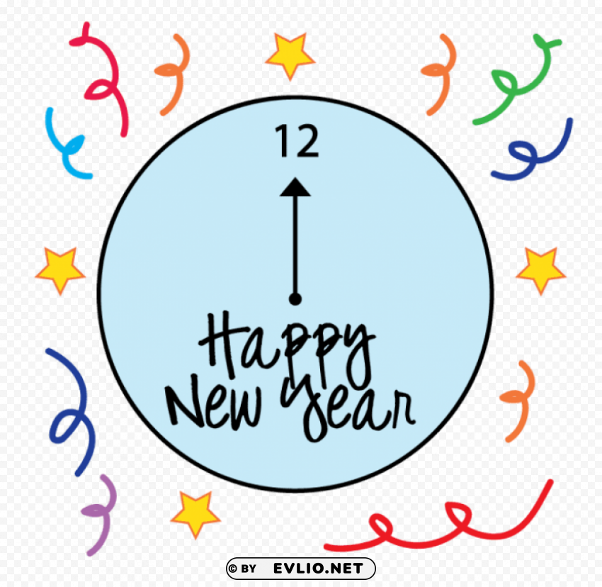 new year clock Isolated Item in Transparent PNG Format PNG transparent with Clear Background ID 5e379823