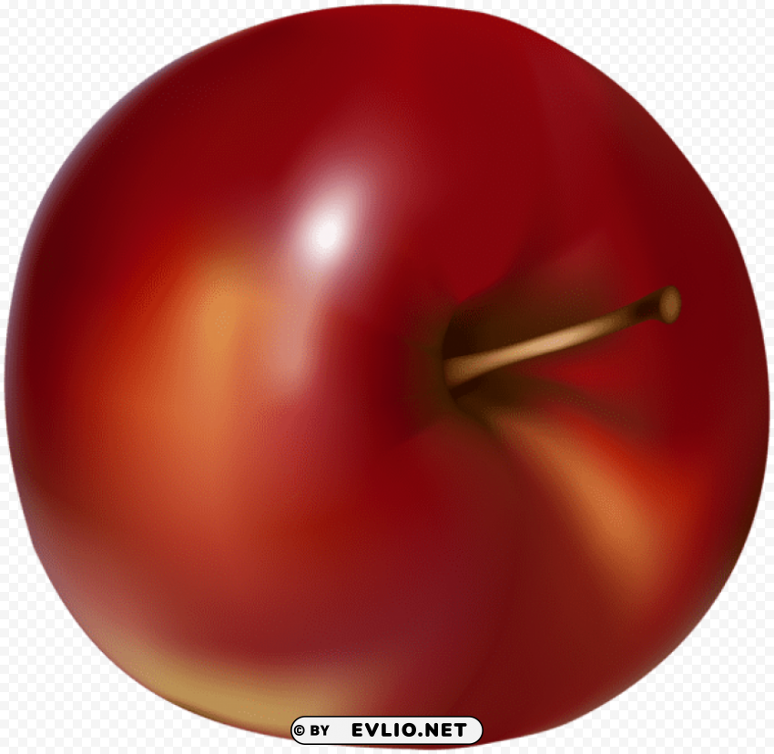 red apple Isolated Icon with Clear Background PNG