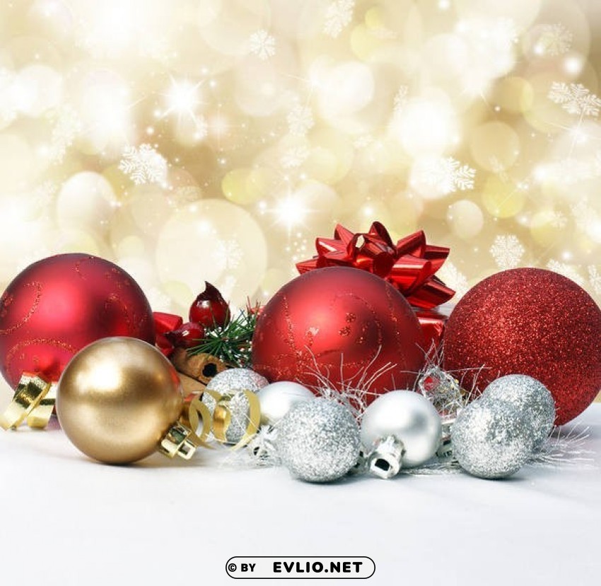 with christmas ornaments Isolated Graphic with Transparent Background PNG