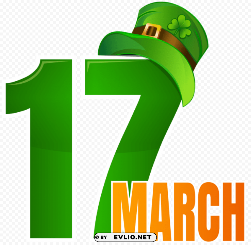 17 march st patrick-s day PNG Graphic with Isolated Clarity