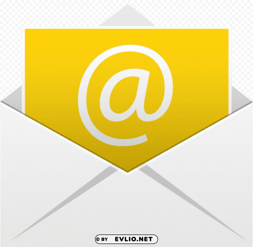 android email app icon Isolated Character in Clear Background PNG