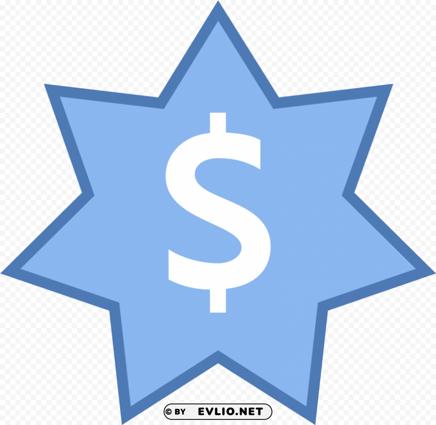 blue dollar sign icon Transparent PNG Isolated Item